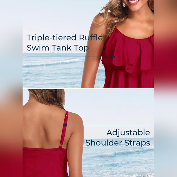 Summer Mae tankini swimsuit -size XXL BNWT - Picture 3 of 4